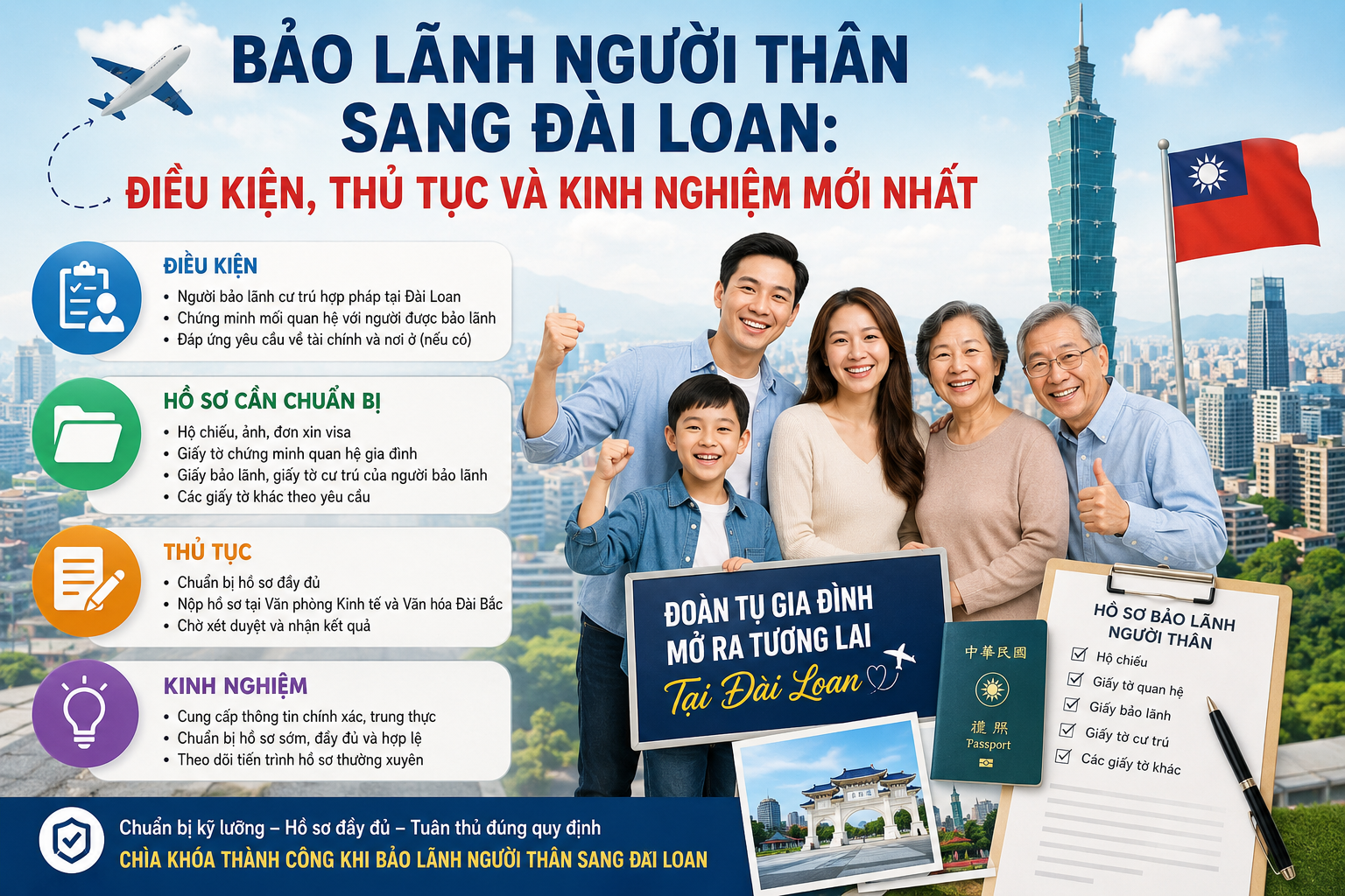 Bảo Lãnh Người Thân Sang Đài Loan: Điều Kiện, Thủ Tục Và Kinh Nghiệm Mới Nhất