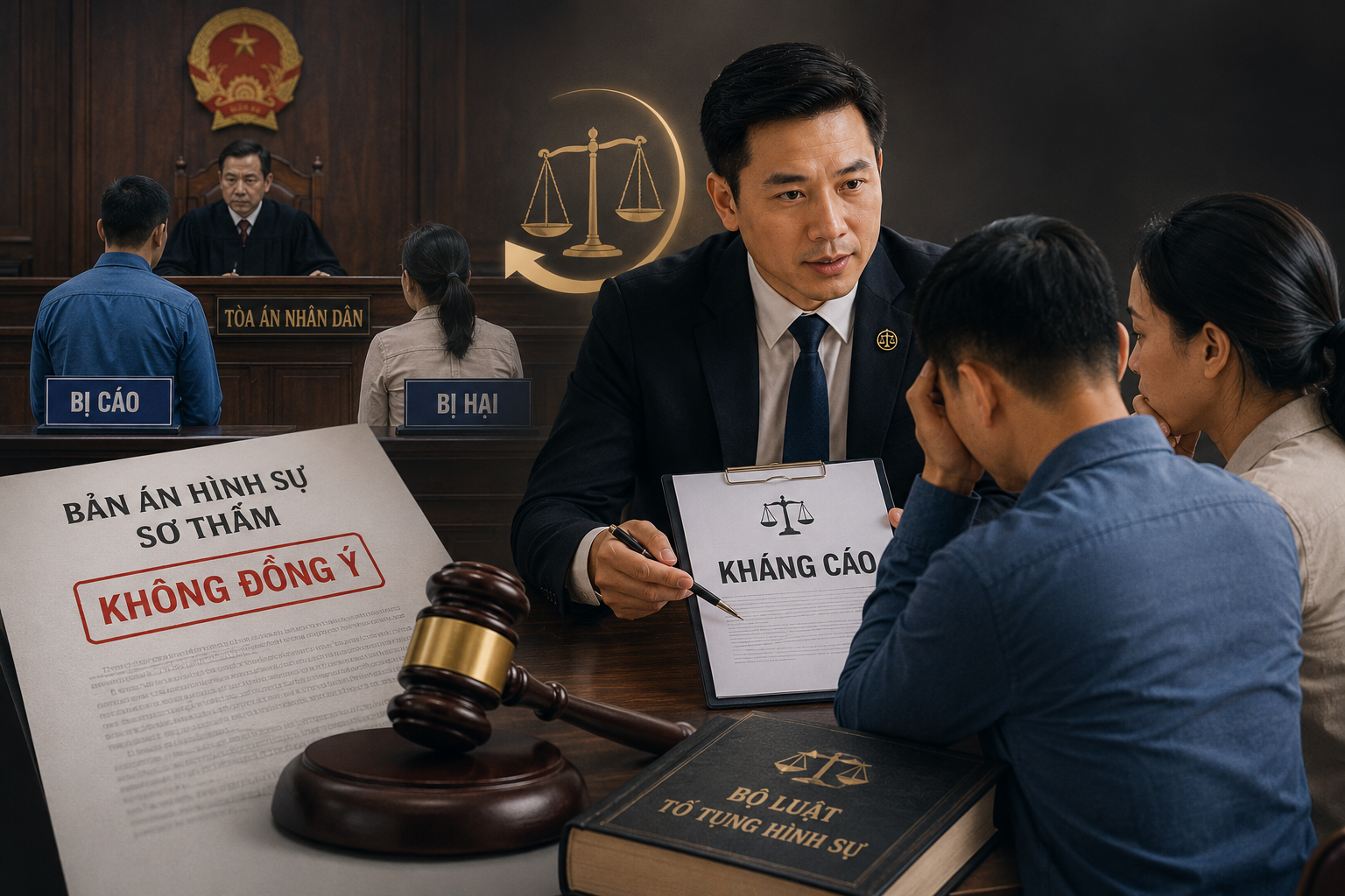 Bị Cáo, Bị Hại Không Đồng Ý Với Bản Án Hình Sự Sơ Thẩm? Luật Sư Hỗ Trợ Kháng Cáo Ngay