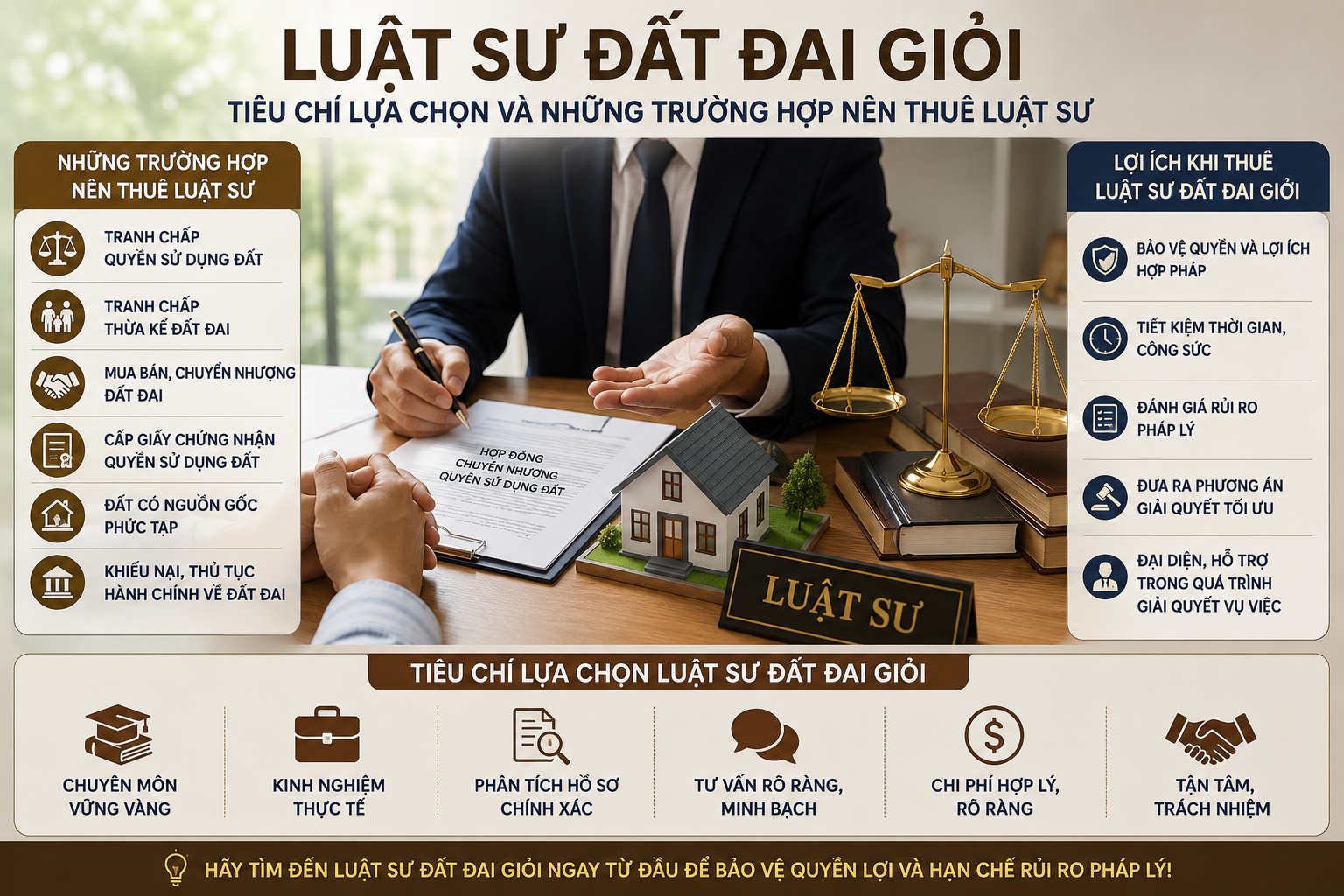 Luật sư đất đai giỏi – Tiêu chí lựa chọn và những trường hợp nên thuê luật sư