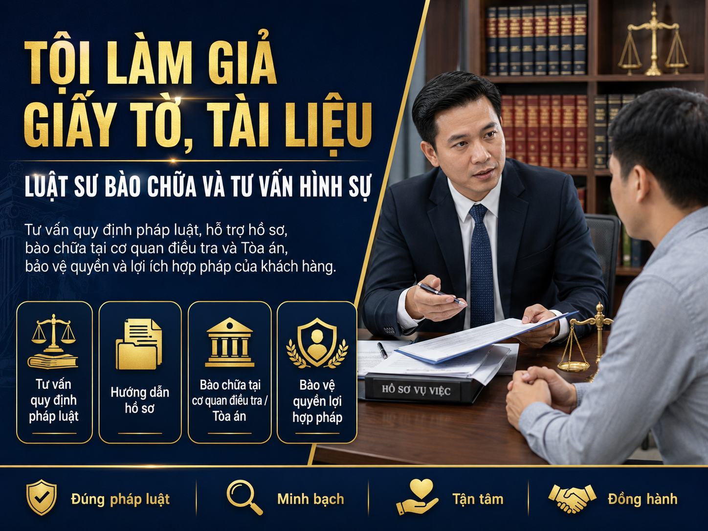 bào chữa tội làm giả giấy tờ, tài liệu