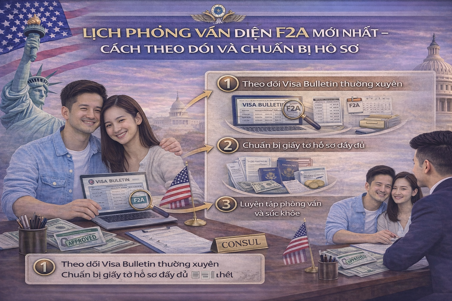 Lịch Phỏng Vấn Diện F2A Mới Nhất – Cách Theo Dõi Và Chuẩn Bị Hồ Sơ