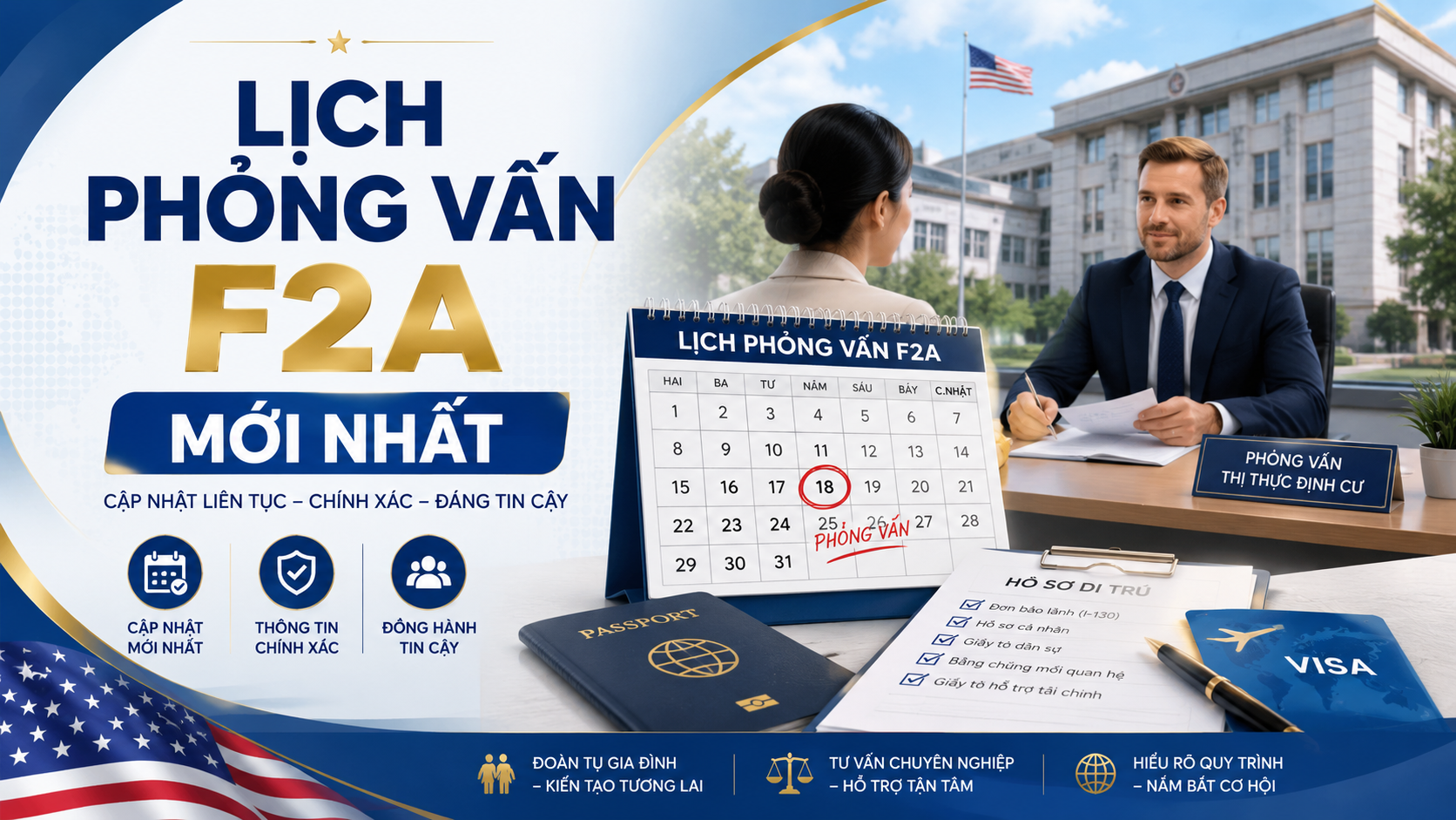 Lịch Phỏng Vấn Diện F2A Mới Nhất – Cách Theo Dõi Và Chuẩn Bị Hồ Sơ