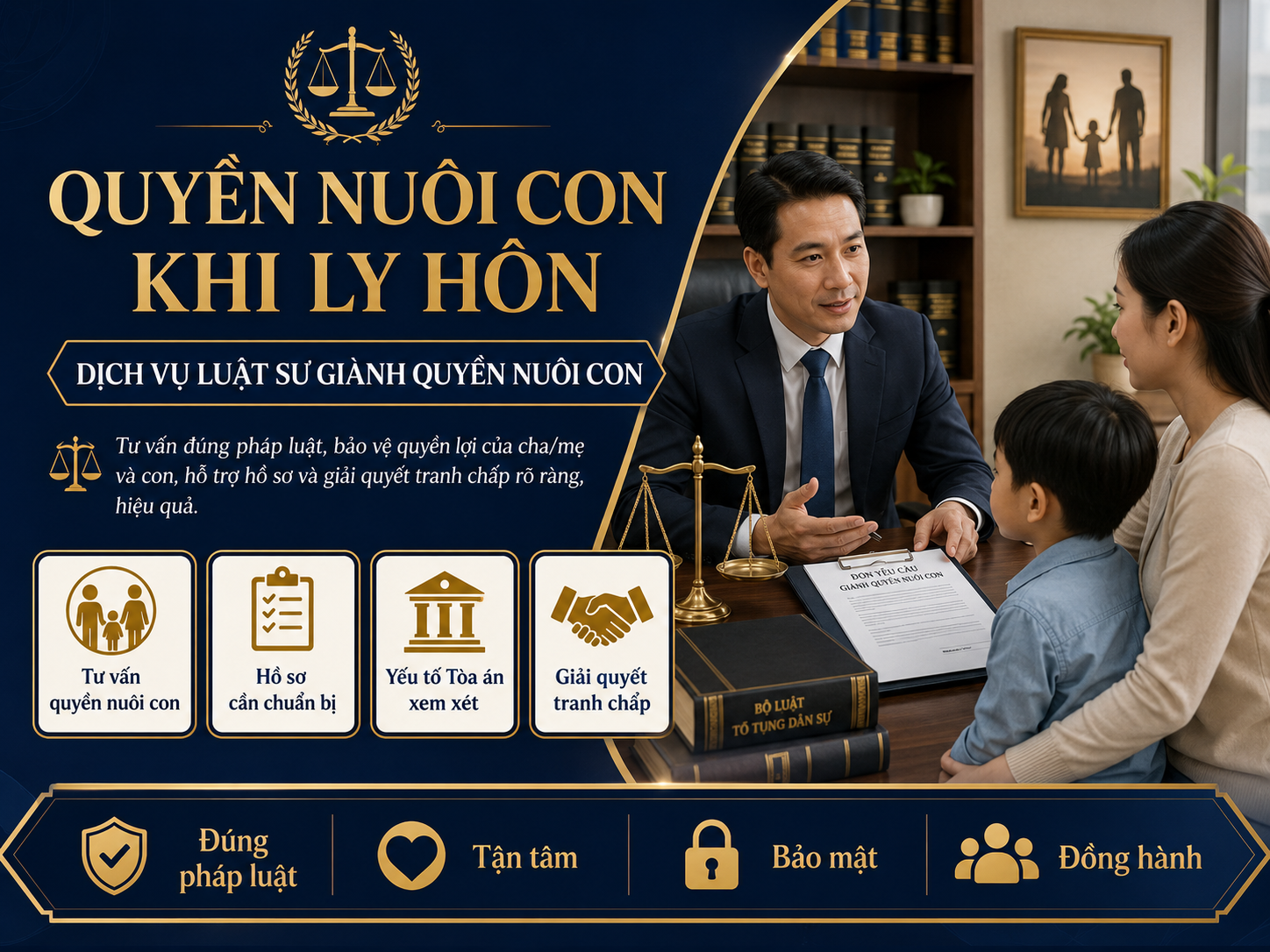 quyền nuôi con khi ly hôn