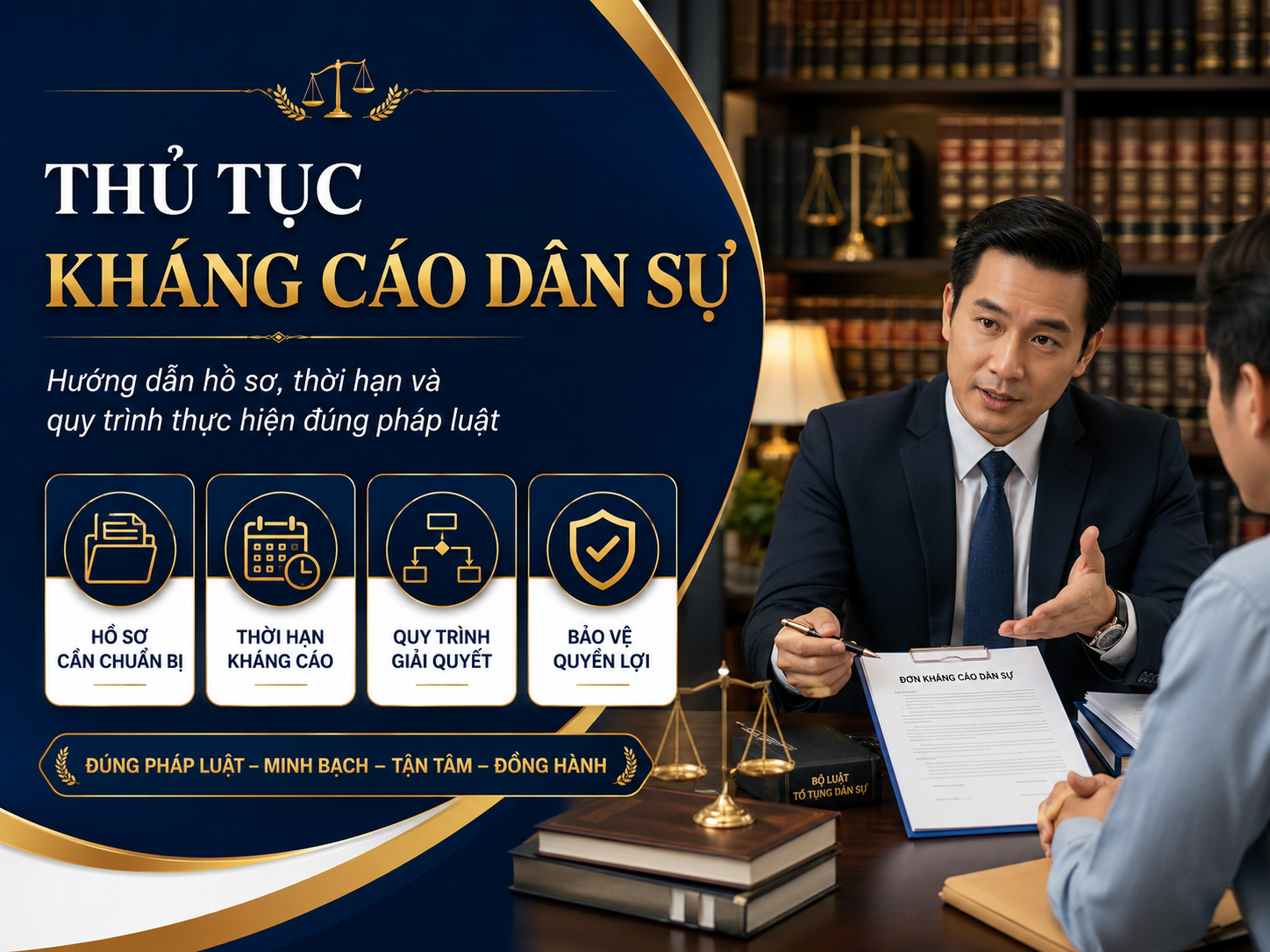 Tìm hiểu thủ tục kháng cáo dân sự từ A–Z cùng Luật Nguyễn Lê. Tư vấn điều kiện, hồ sơ, thời hạn và quy trình kháng cáo đúng quy định...