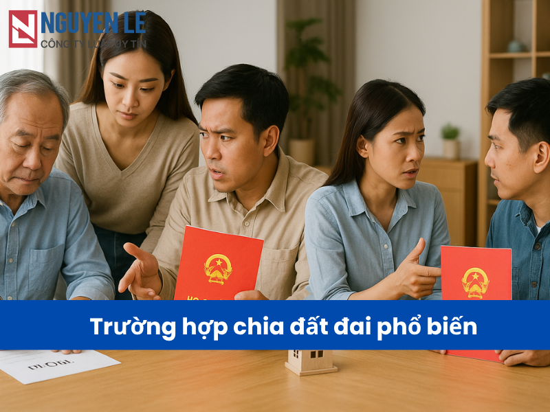 Trường hợp chia đất đai phổ biến